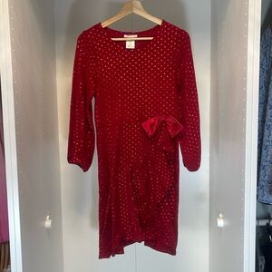 EUC Bonnie Jean Red Sparkle Dress Size 16.5